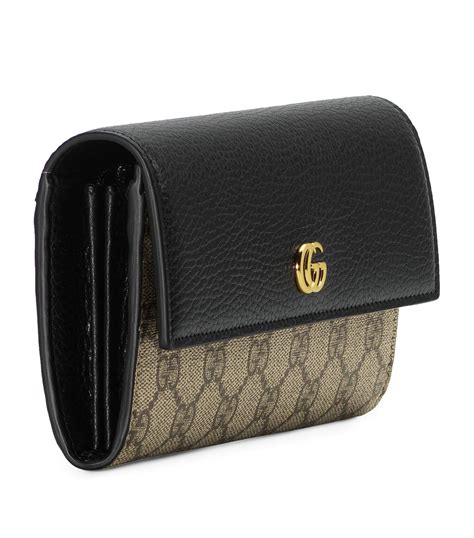 gg marmont leather continental wallet.